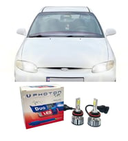 Hyundai Accent Yumurta Kasa Led Xenon Uzun Kısa Far Ampulü H4 Duo Yeni Seri Beyaz 1995-1999