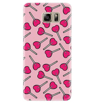 Samsung S7 Edge S20 Fe Plus Ultra S21 S22 Kılıf Desenli Silikon Heart Lollipop 1414