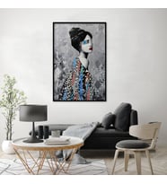 Grey Beauty - Yağlı Boya Dokulu Tablo