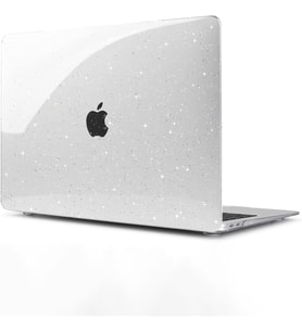 MacBook İnce Sararmayan Şeffaf MacBook Crystal iShield Kapak Sert Kabuk Koruma Kılıfı (MacBook Air 15" M2 A2941 Simli Şeffaf)