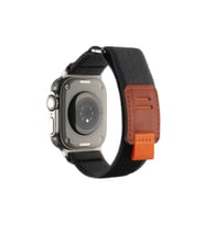 Apple Watch Ultra 49mm Uyumlu Hasır Kordon Zore KRD-106 Strap Kayış (Siyah-Gri)