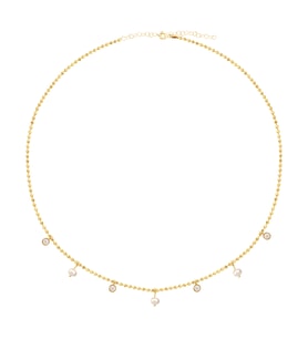 EMILIANO JEWELLERY 925 AYAR ZIRKON TAŞLI İNCİLİ KOLYE