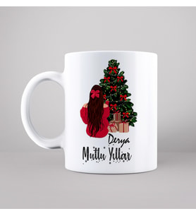 Mutlu Yıllar & Merry Christmas & Yılbaşı Tasarımlı Kupa Kişiye Özel