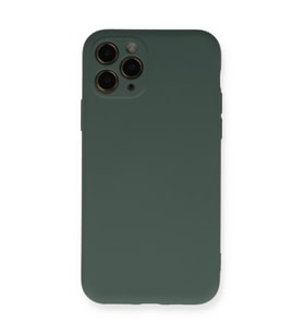 iPhone 11 Pro Kılıf Nano İçi Kadife Silikon - Koyu Yeşil
