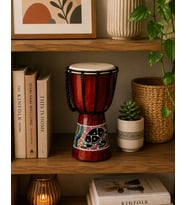 Ahşap Darbuka Ritim Davulu Dekoratif Müzik Aleti Farklı Desen Seçenekleri