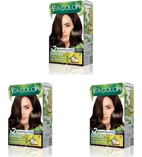 Sea Color Amonyaksız, Vegan, Doğal, Besleyici Kalıcı Saç Boyası%100 Beyaz Kapama (1 Paket 2 X 50 Ml