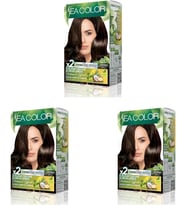Sea Color Amonyaksız, Vegan, Doğal, Besleyici Kalıcı Saç Boyası%100 Beyaz Kapama (1 Paket 2 X 50 Ml