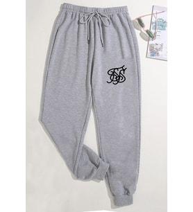 Unisex Baskılı Eşofman Altı (Gri)
