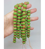 Yeşil Renk Sırlı Seramik Boncuk Dizi 10-12mm/24cm (54132)