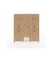 Arges Dolap 10 Raflı 2 Çekmeceli 4 Askılı 220x30x243 Çam-Çam/Aytaşı