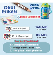 Okul Etiketi Kalem Defter Etiketi Sonik Temalı Özel İsim Yazılabilen Etiket - 252Adet