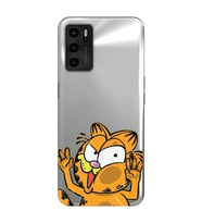 Oppo A55 Uyumlu Garfield Desenli Şeffaf Telefon Kılıfı