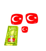 Doblo Fiorino Uyumlu Üçlü Ay Yıldız Logo Seti Ön - Arka - Direksiyon