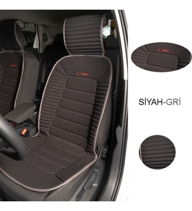 Space Bumerang Oto Koltuk Minder 2 li Set Ön Takım Siyah Renk Gri Şeritli Volkswagen Golf