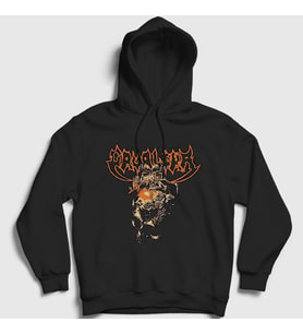 Presmono Unisex Siyah Skull Cavalera Conspiracy Kapüşonlu Sweatshirt 440130tt