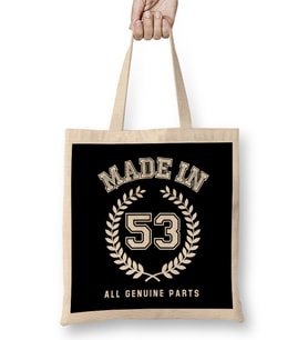 1953 Made In 53 All Genuine Parts Bez Çanta Uzun Saplı
