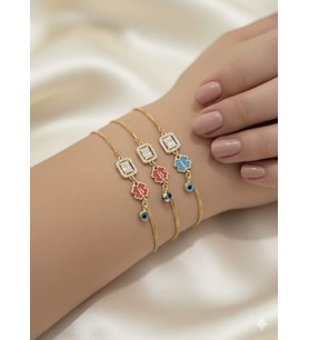 925 Ayar baget taşlı harf bileklik.nazar bileklik.rose.gold.rodaj Harf