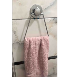 Paslanmaz Vakumlu Banyo Tuvalet Havlu Askısı Krom (Gümüş)
