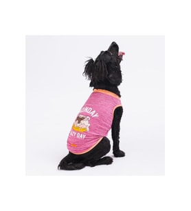 Pawstar Kedi ve KÜÇÜK Köpek T-Shirt Fuchsia Lazy S Sırt24cm Göğüs37cm Boyun23cm