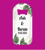 Kişiye Özel Nikah Düğün Nişan İsimli Magnet Açacak