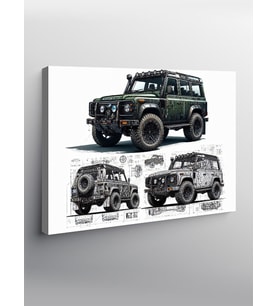 Kanvas Tablo Arazi Off-Road Aracı