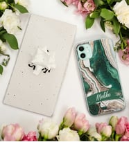 Yeşil Kumsal Tasarımlı Kişiye Özel Şeffaf Telefon Kılıfı (Tüm Telefon Modelleri Mevcuttur.) - Hediye Kutulu