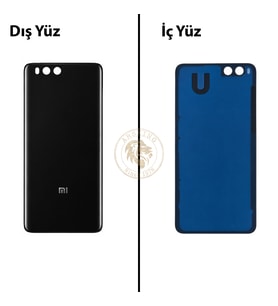 Xiaomi Mi Note 3 Siyah Arka Pil Kapağı Batarya Kapağı Lazer Kesim Back Cover