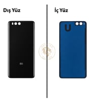 Xiaomi Mi Note 3 Siyah Arka Pil Kapağı Batarya Kapağı Lazer Kesim Back Cover