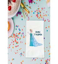 Frozen Elsa Karlar Ülkesi Baskılı Peçete İsme Özel Doğum Günü Peçetesi 20 Adet