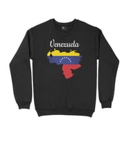 Venezuela Haritalı ve Bayraklı Siyah Sweatshirt