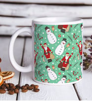 BK Gift Noel Baba Tasarımlı Beyaz Kupa Bardak-11