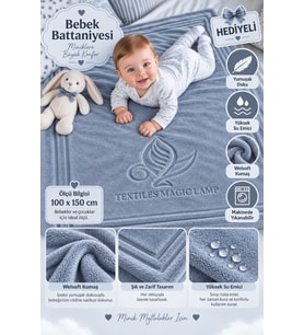 Bebek Battaniyesi 100x150 cm Welsoft Yumuşak Dokulu Sıcak Tutan Çocuk ve Ye