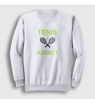 Presmono Unisex Beyaz Addict Spor Tennis Tenis Sweatshirt 329912tt (Beyaz)