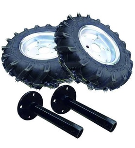 bluebee 5.00x12 Lastik + 27x250mm Mil + 4inç Jant dahil Çapa Makinesi Teker Takımı