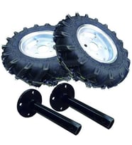 bluebee 5.00x12 Lastik + 27x250mm Mil + 4inç Jant dahil Çapa Makinesi Teker Takımı