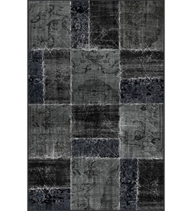 Eliana Home Baskılı, Yıkanabilir Kaymaz Taban Salon Halısı LNA0285-HT922 100x150 cm (Siyah)
