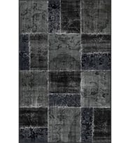 Eliana Home Baskılı, Yıkanabilir Kaymaz Taban Salon Halısı LNA0285-HT922 100x150 cm (Siyah)