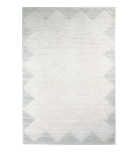 Hoom Rugs Akik 8620 Yeşil Modern Makine Halısı (Beyaz - Yeşil)