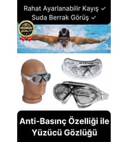 Deluxe Ayarlanabilir Kayış Deniz Havuz Su Geçirmez Plastik Antifog Kutulu Yetişkin Yüzücü Gözlüğü