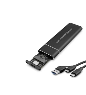 SSD Kutu Type-C 3.1 + Usb3.0 Nvme M2 Chıp Jms581D Siyah HDX1769