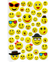 Sticker Kabartmalı A4 boyutunda Stiker Defter, planlayıcı etiket, -(Lim205) - Sevimli Emoji