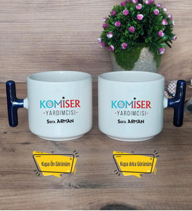 Komiser Yardımcısı Kupa Bardak T Lacivert Kulplu 10 Nisan Polisler Günü Hediyesi