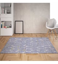 Geometrik Damla Desen Dijital Baskı Yıkanabilir Kaymaz Taban Modern Salon Halısı (Çok Renkli)