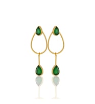 Kadir Jewellery 22 Ayar Altın Kaplama Kadın Sallantılı Küpe -El İşçiliği Ve Hipoalerjenik Küpe-E85
