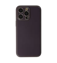 Apple İphone 13 Pro Max Kılıf Coco Deri Silikon Kapak - Derin Mor