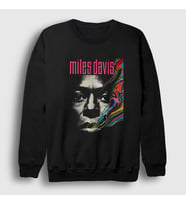 Presmono Unisex Siyah Colors Miles Davis Sweatshirt 446741tt