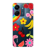PrintiFy Xiaomi Redmi 13C ile Uyumlu Water Color 5  Kamera Korumalı Şeffaf  Kılıf