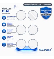 SChitec HUAWEI WATCH GT5 Uyumlu Ön Yüzey Nano Şeffaf Hidrojel Ekran Koruyucu