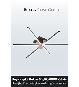 Nova 6 Rose Gold LED Tavan Avize – Kumandalı Dim Edilebilir – Aşağı Işık