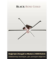 Nova 6 Rose Gold LED Tavan Avize – Kumandalı Dim Edilebilir – Aşağı Işık